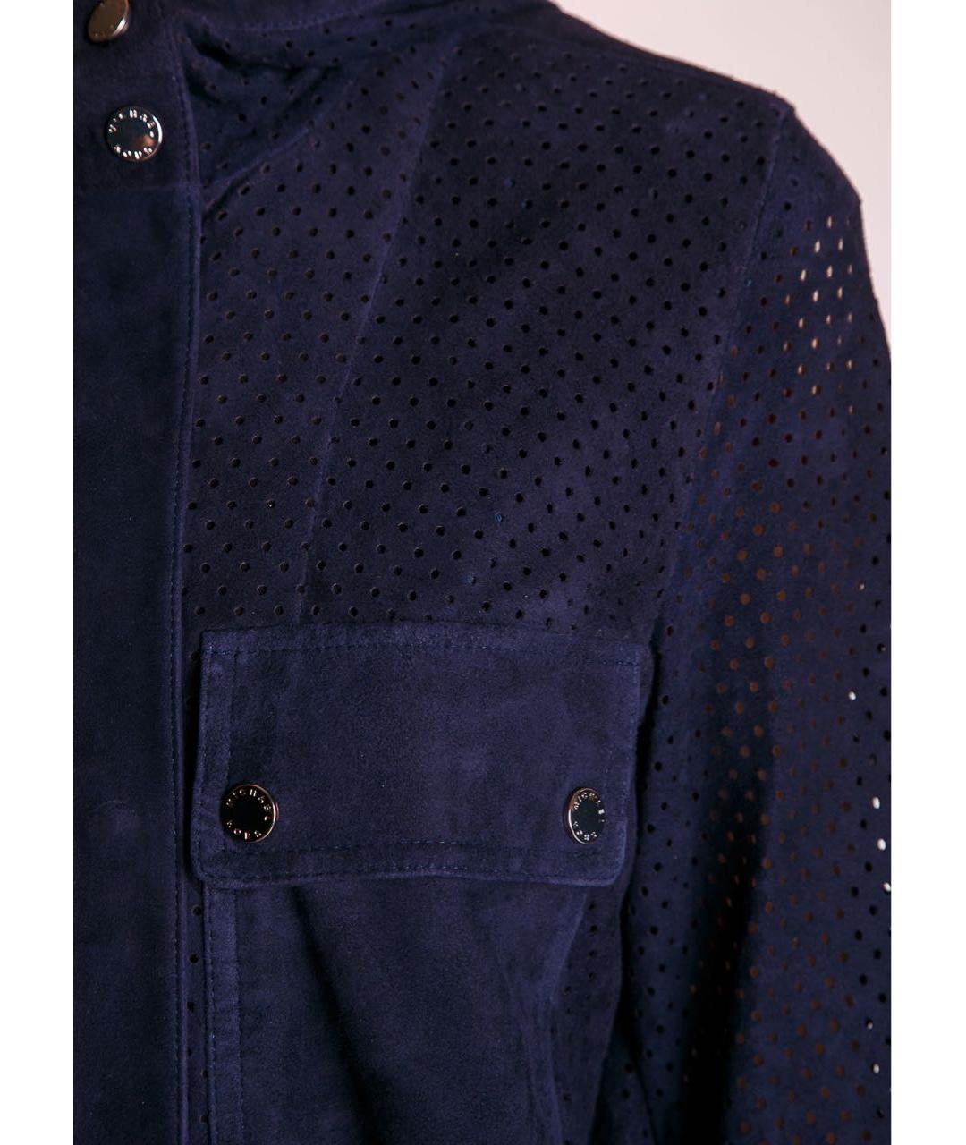 MICHAEL KORS Темно-синяя замшевая куртка, фото 5