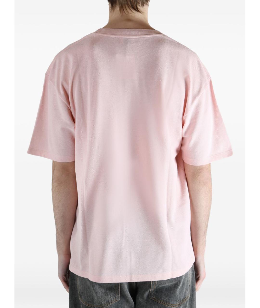 SAINT LAURENT Розовая хлопковая футболка, фото 3