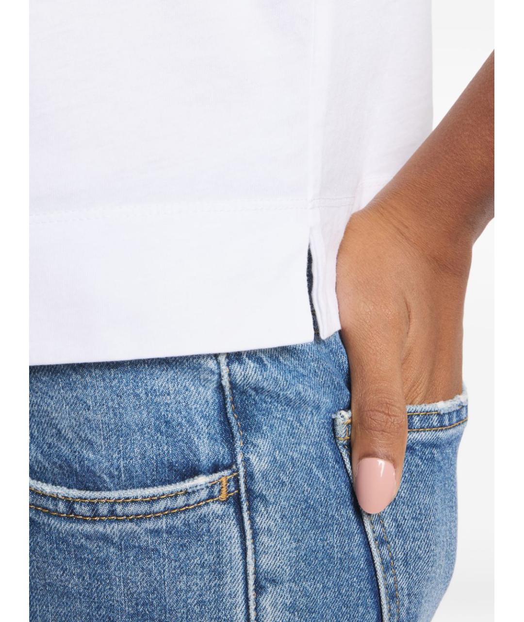 FAY Белая хлопковая футболка, фото 3