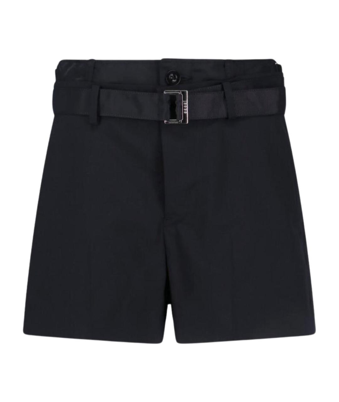 SACAI Черные полиэстеровые шорты, фото 1