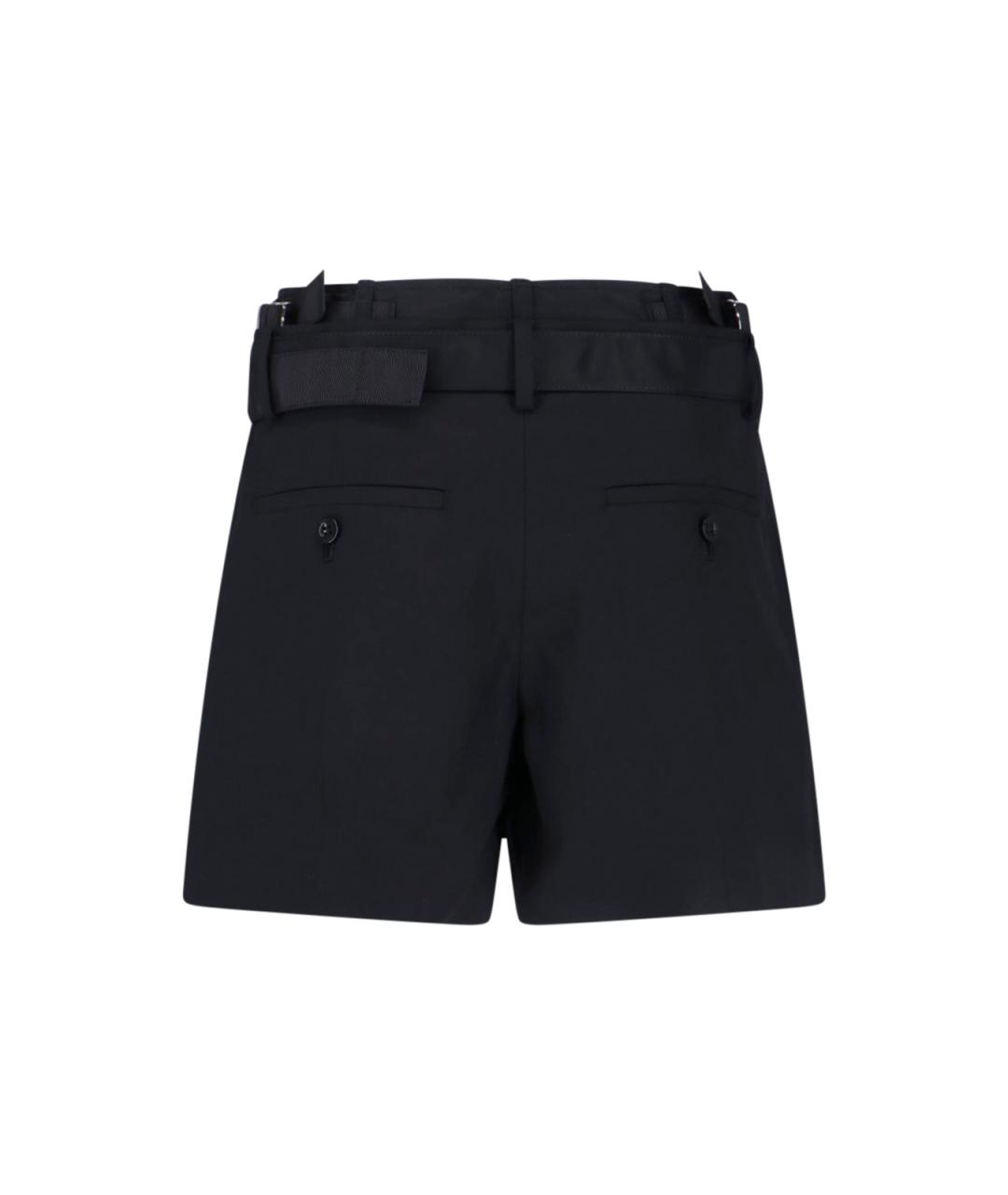 SACAI Черные полиэстеровые шорты, фото 2