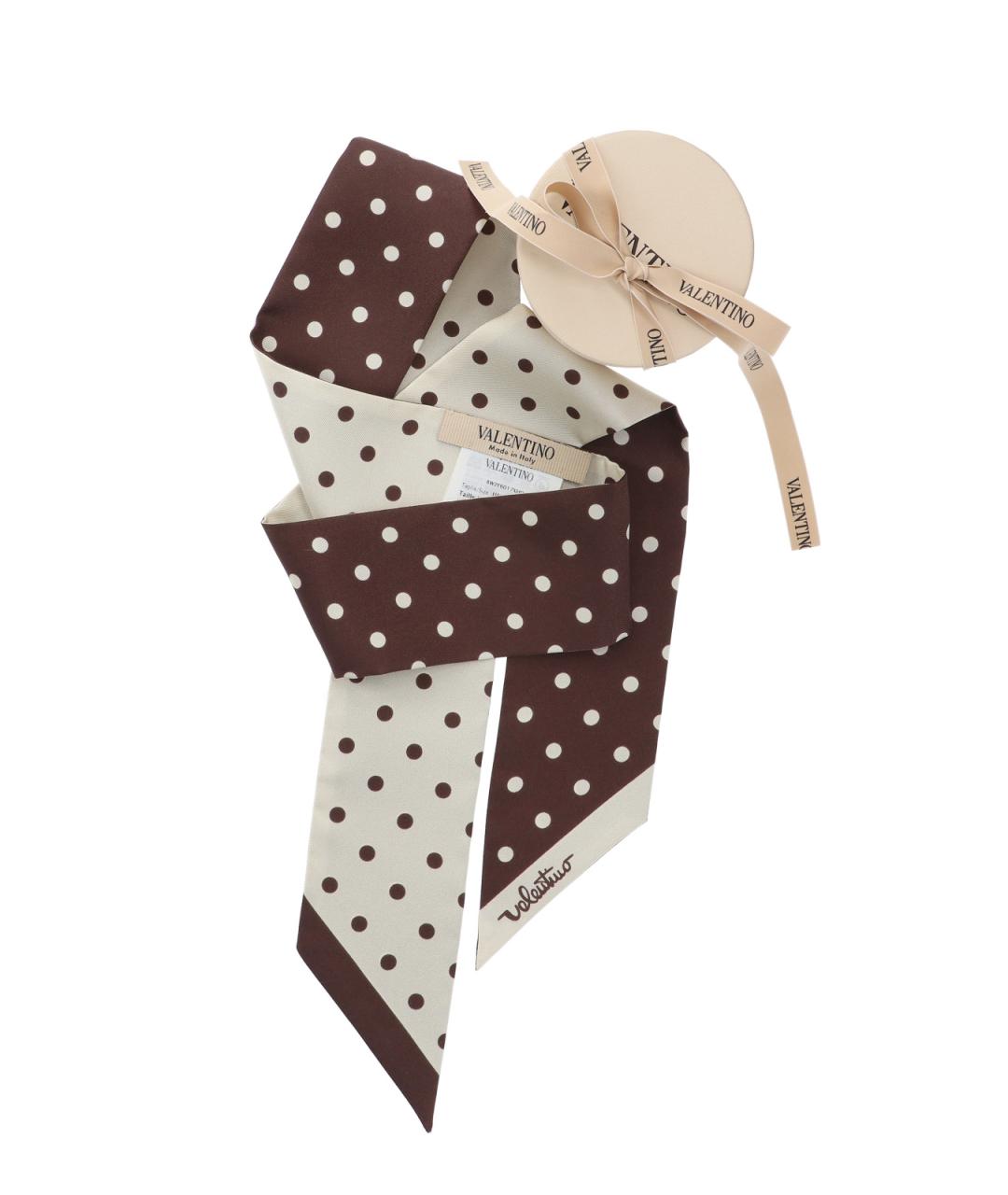 VALENTINO Коричневый шарф, фото 3