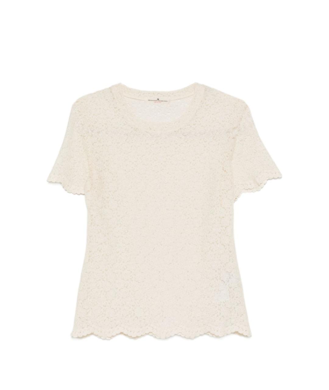 ERMANNO SCERVINO Белая полиэстеровая футболка, фото 1