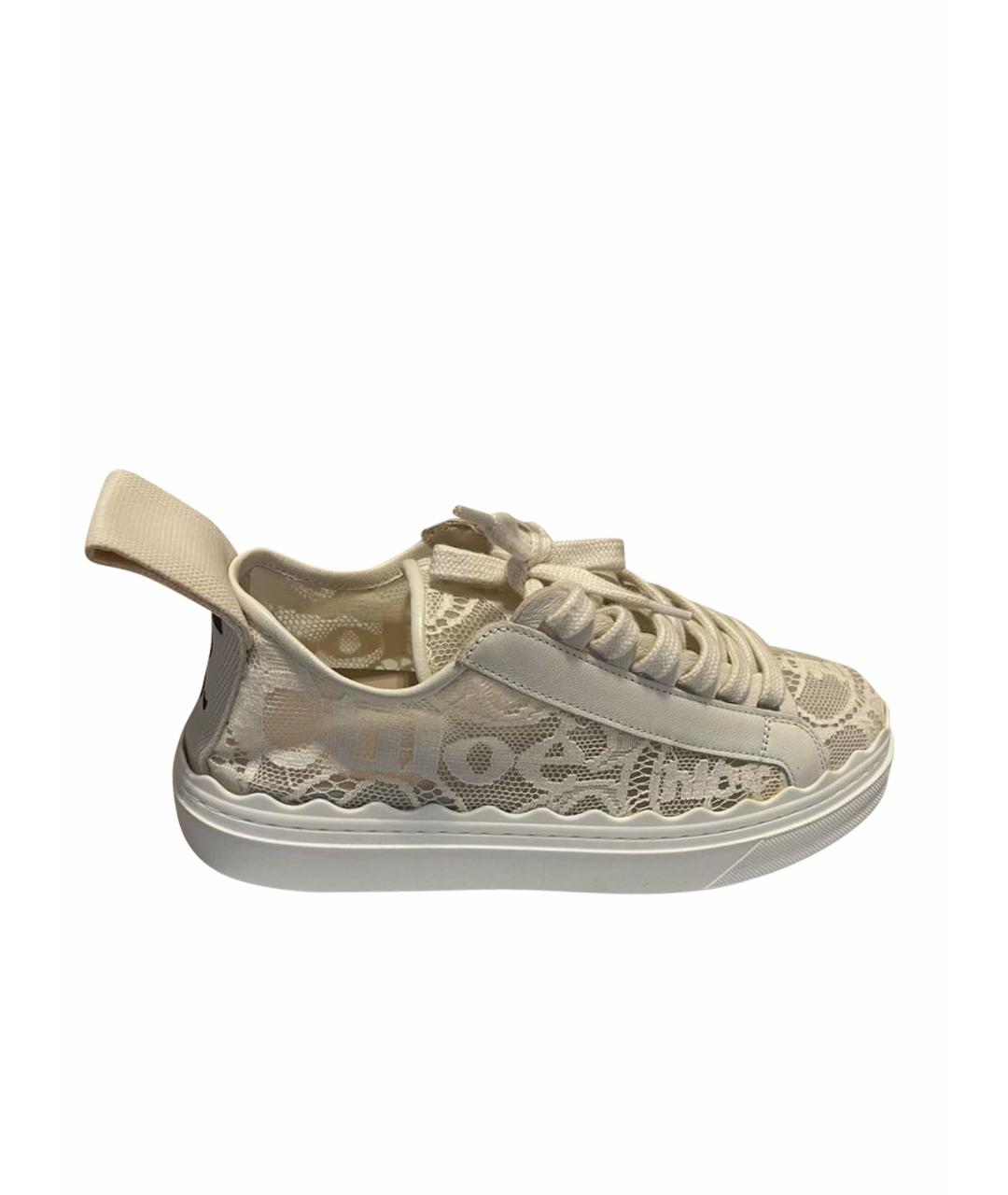 CHLOE Белые текстильные кеды, фото 1