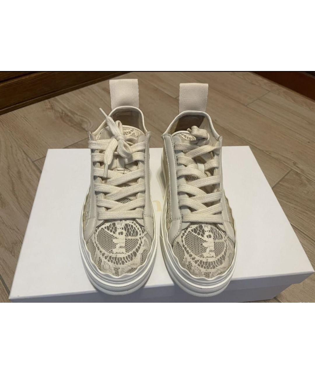 CHLOE Белые текстильные кеды, фото 2