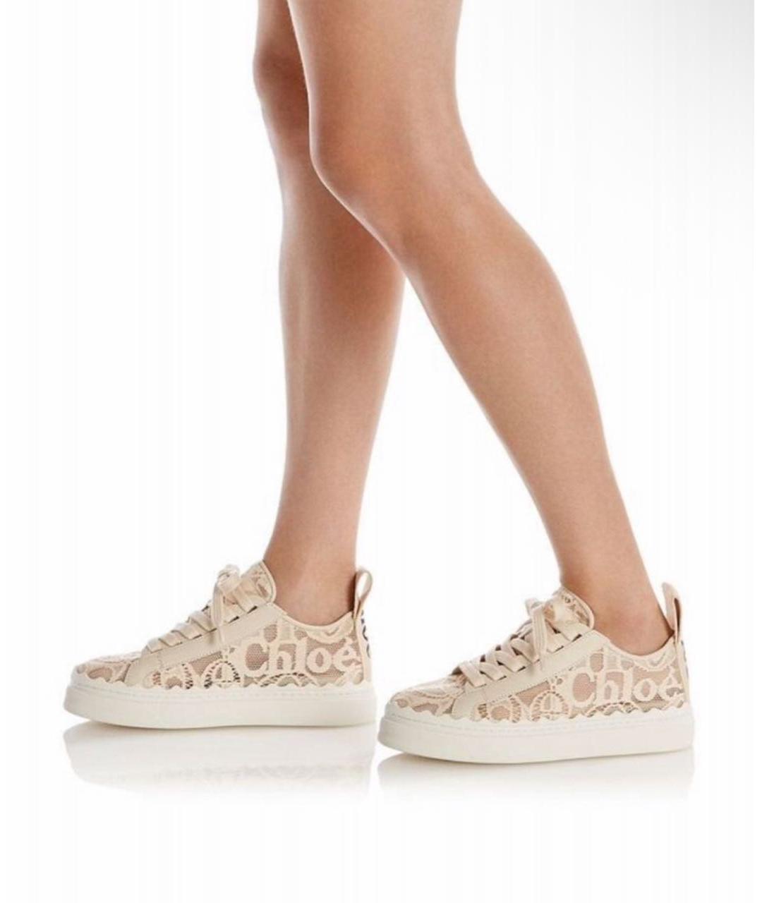 CHLOE Белые текстильные кеды, фото 6