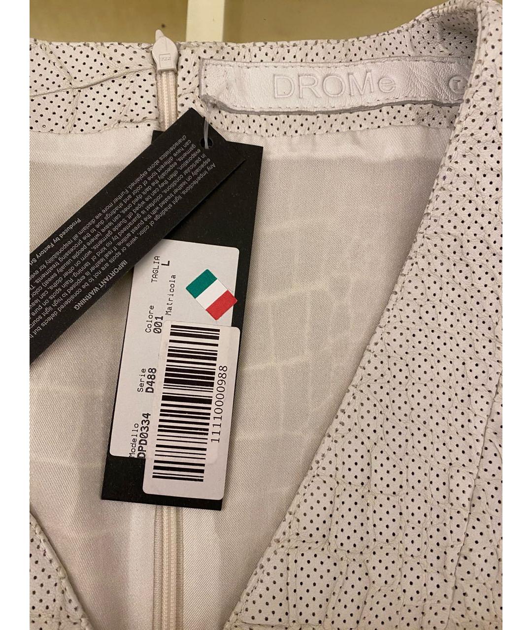 DROME Белое кожаное коктейльное платье, фото 8