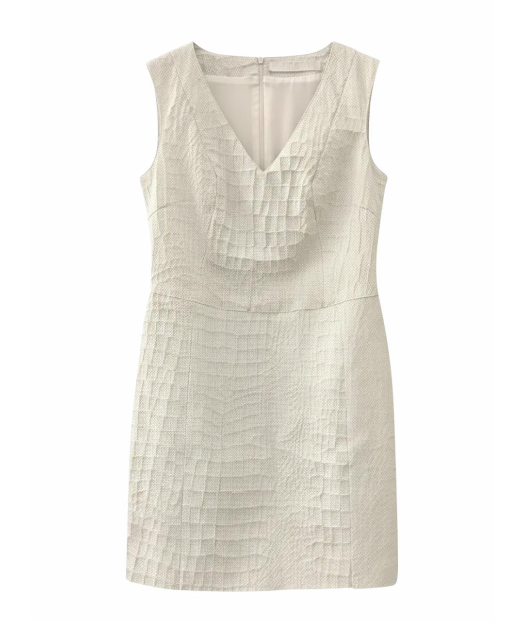 DROME Белое кожаное коктейльное платье, фото 1