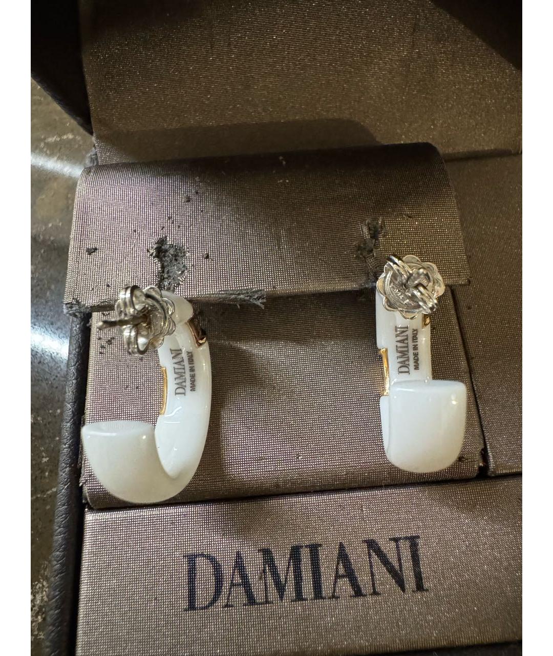 DAMIANI Белые керамические серьги, фото 3