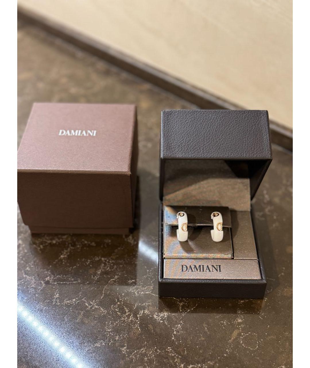 DAMIANI Белые керамические серьги, фото 5