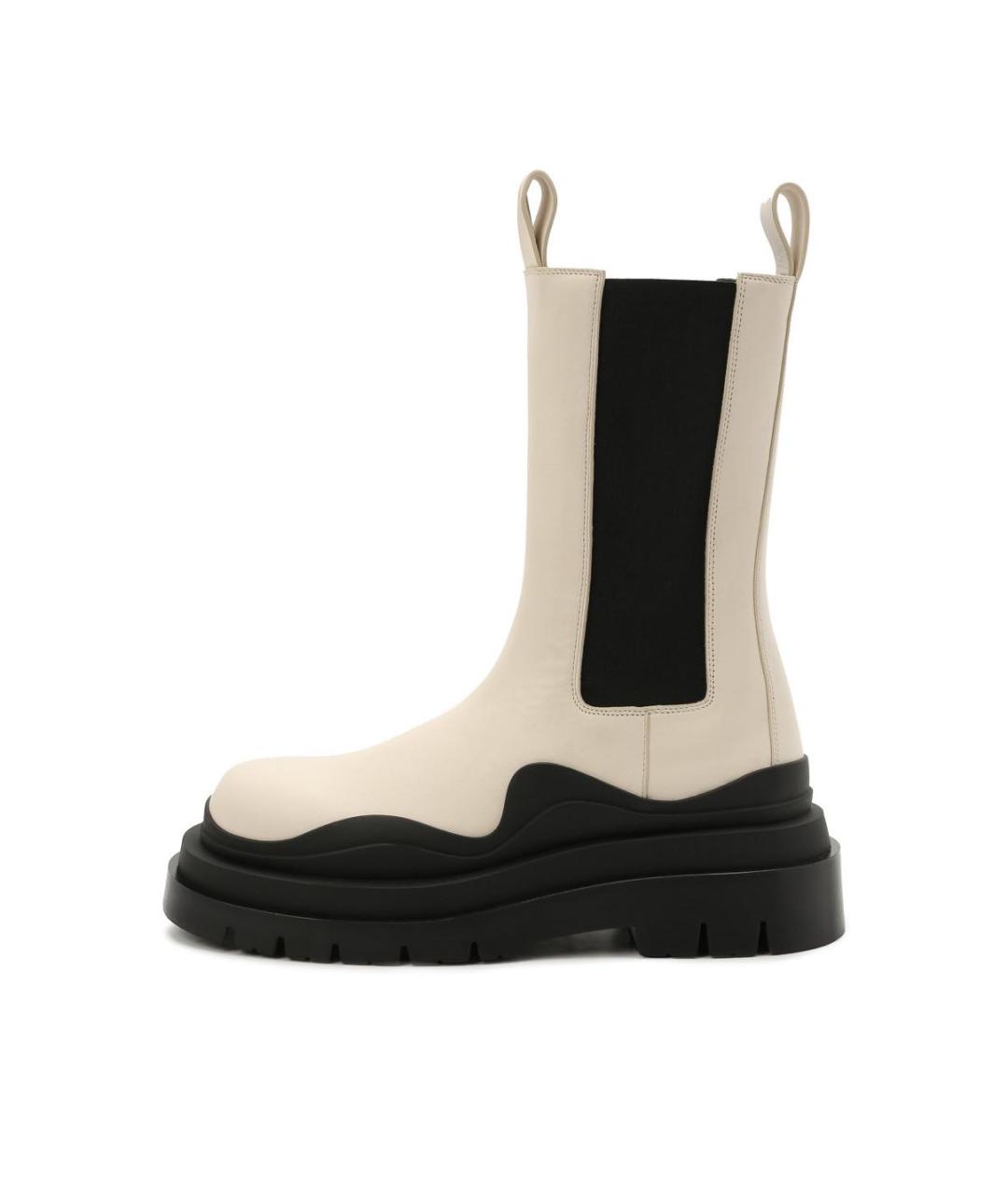 BOTTEGA VENETA Белые кожаные ботинки, фото 5