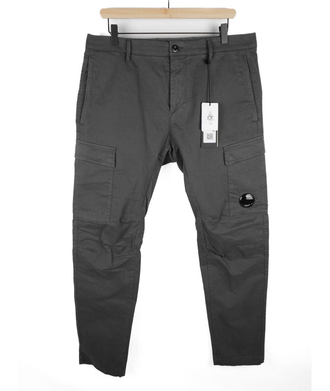 CP COMPANY Антрацитовые хлопковые повседневные брюки, фото 7