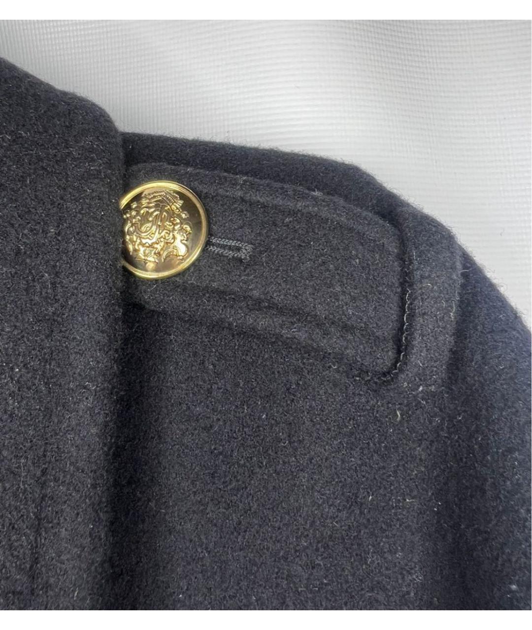 ROBERTO CAVALLI Черное шерстяное пальто, фото 2