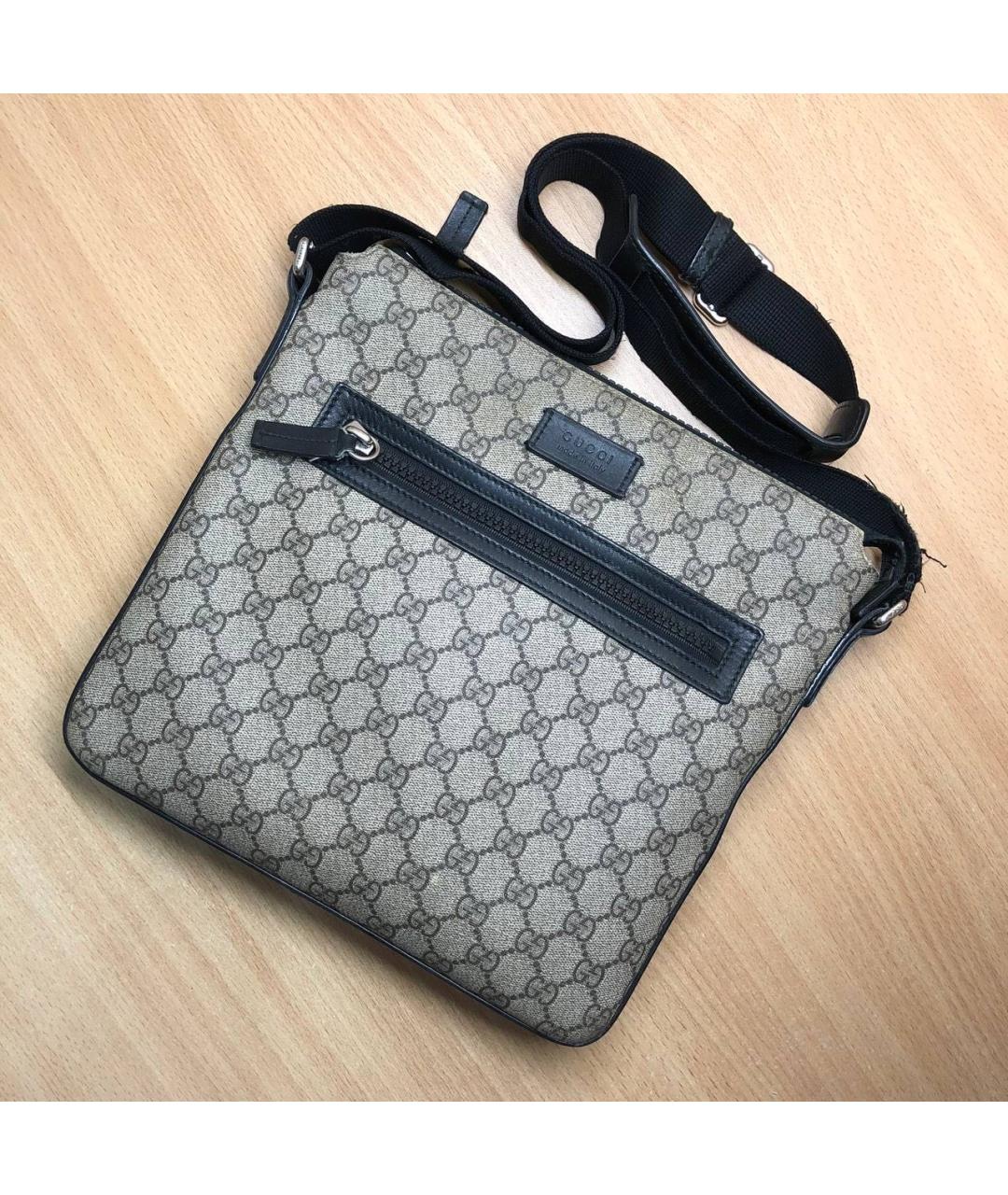 GUCCI Бежевая кожаная поясная сумка, фото 5