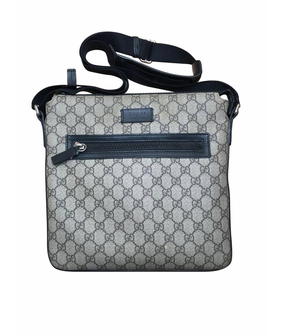 GUCCI Бежевая кожаная поясная сумка, фото 1