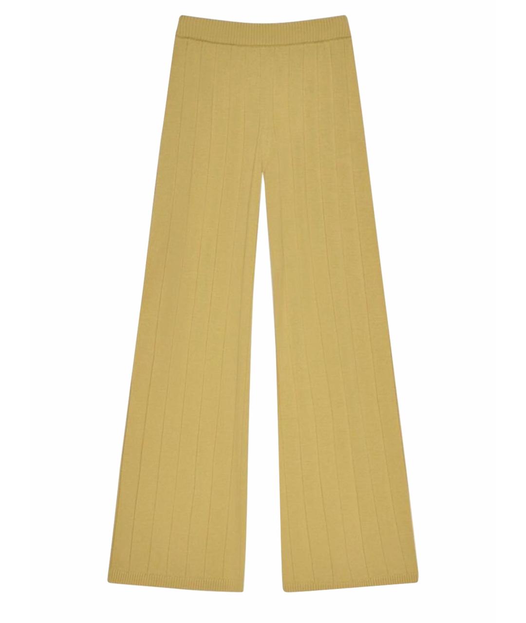 12 STOREEZ Желтые шерстяные прямые брюки, фото 1