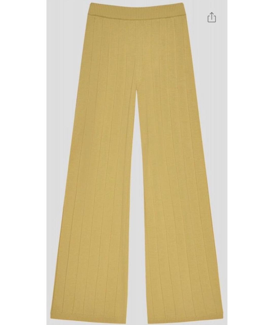 12 STOREEZ Желтые шерстяные прямые брюки, фото 9