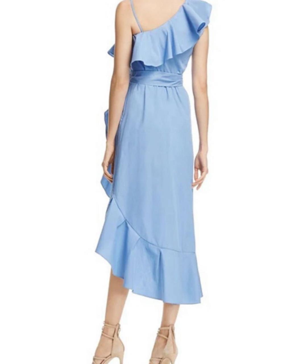 SANDRO Голубое хлопковое коктейльное платье, фото 3