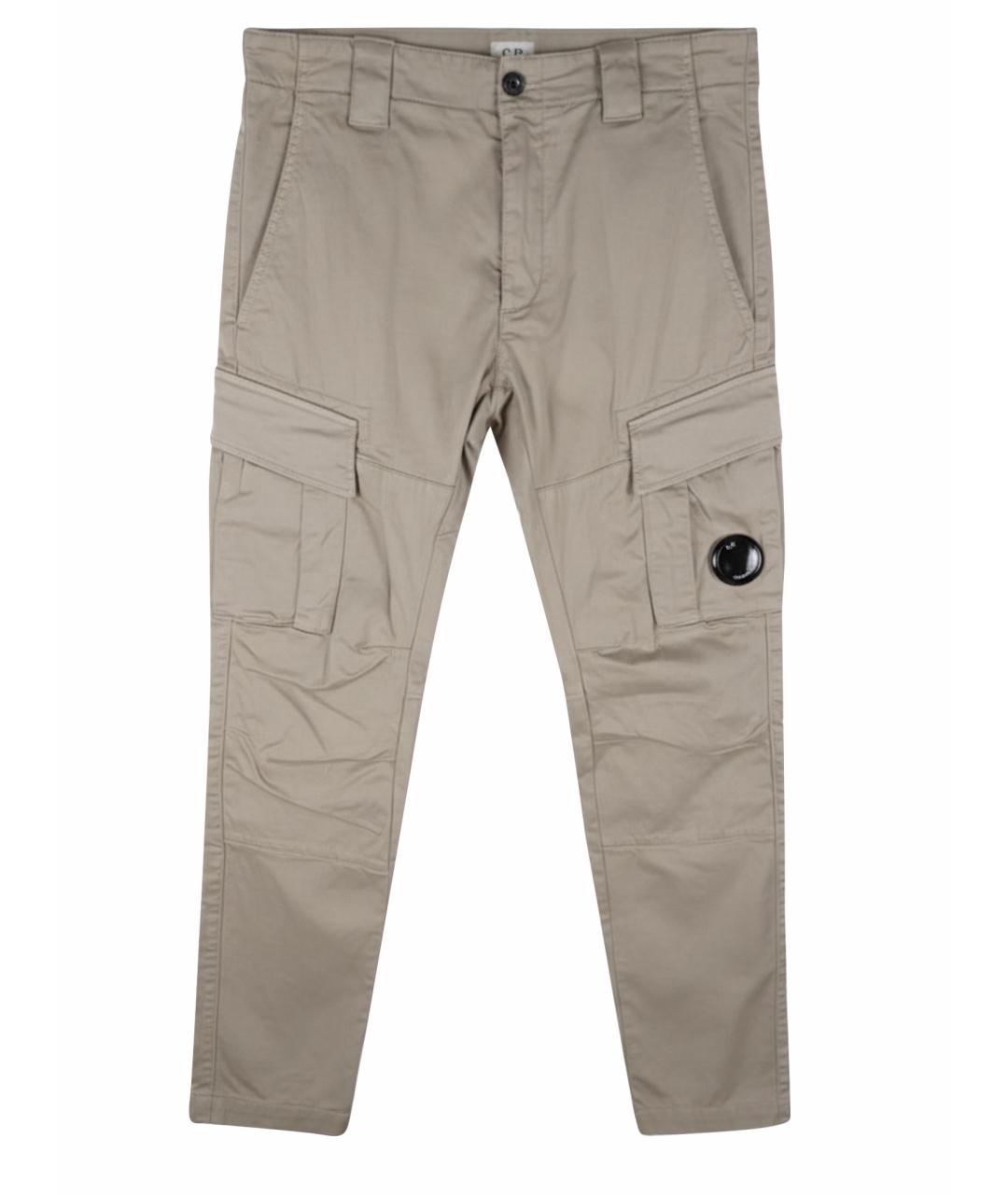 CP COMPANY Бежевые хлопковые повседневные брюки, фото 1