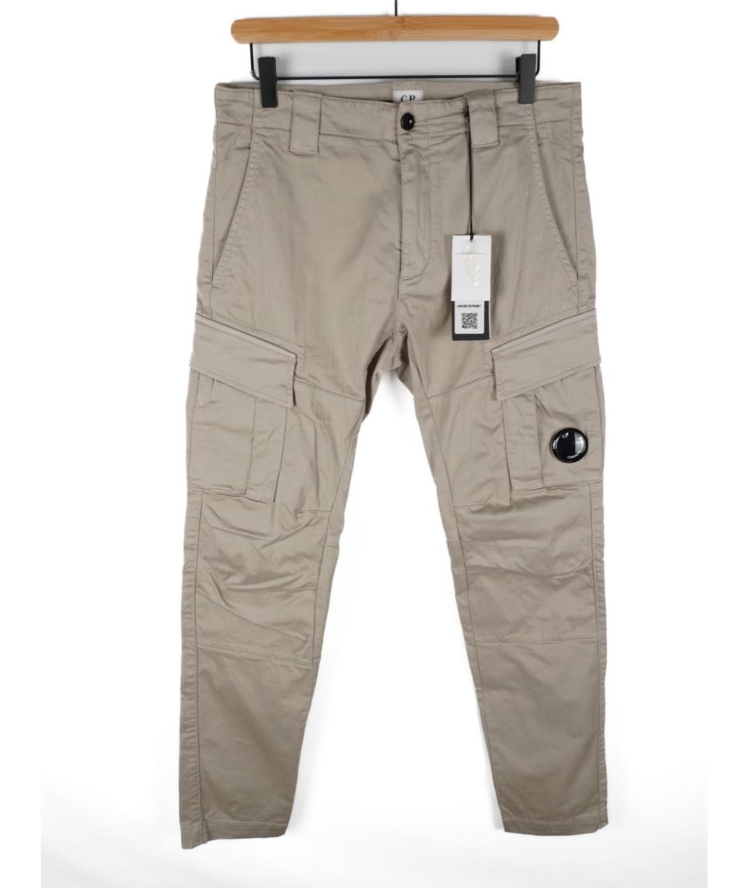 CP COMPANY Бежевые хлопковые повседневные брюки, фото 6