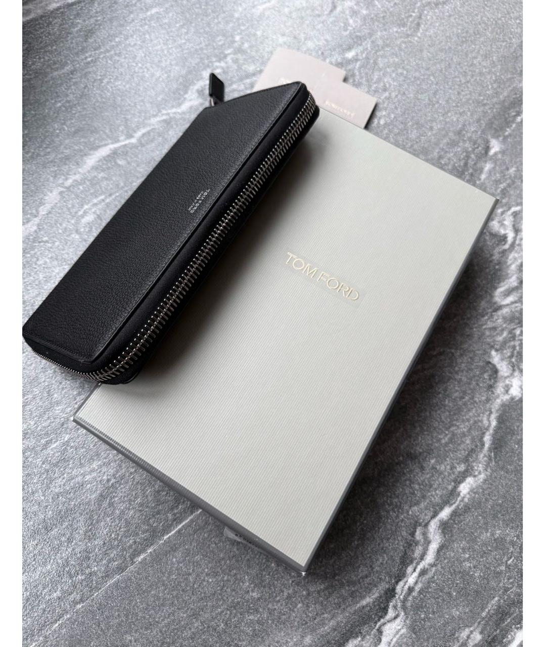 TOM FORD Черный кожаный кошелек, фото 5
