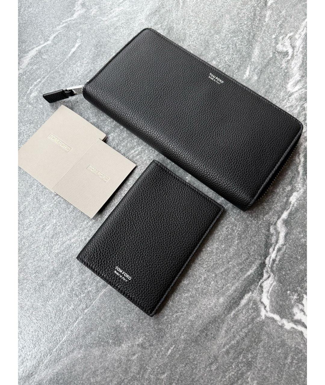 TOM FORD Черный кожаный кошелек, фото 6