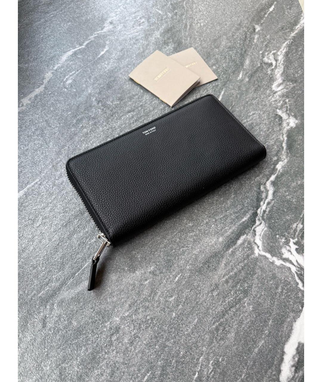 TOM FORD Черный кожаный кошелек, фото 4