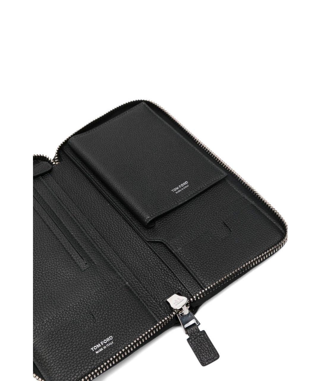 TOM FORD Черный кожаный кошелек, фото 3