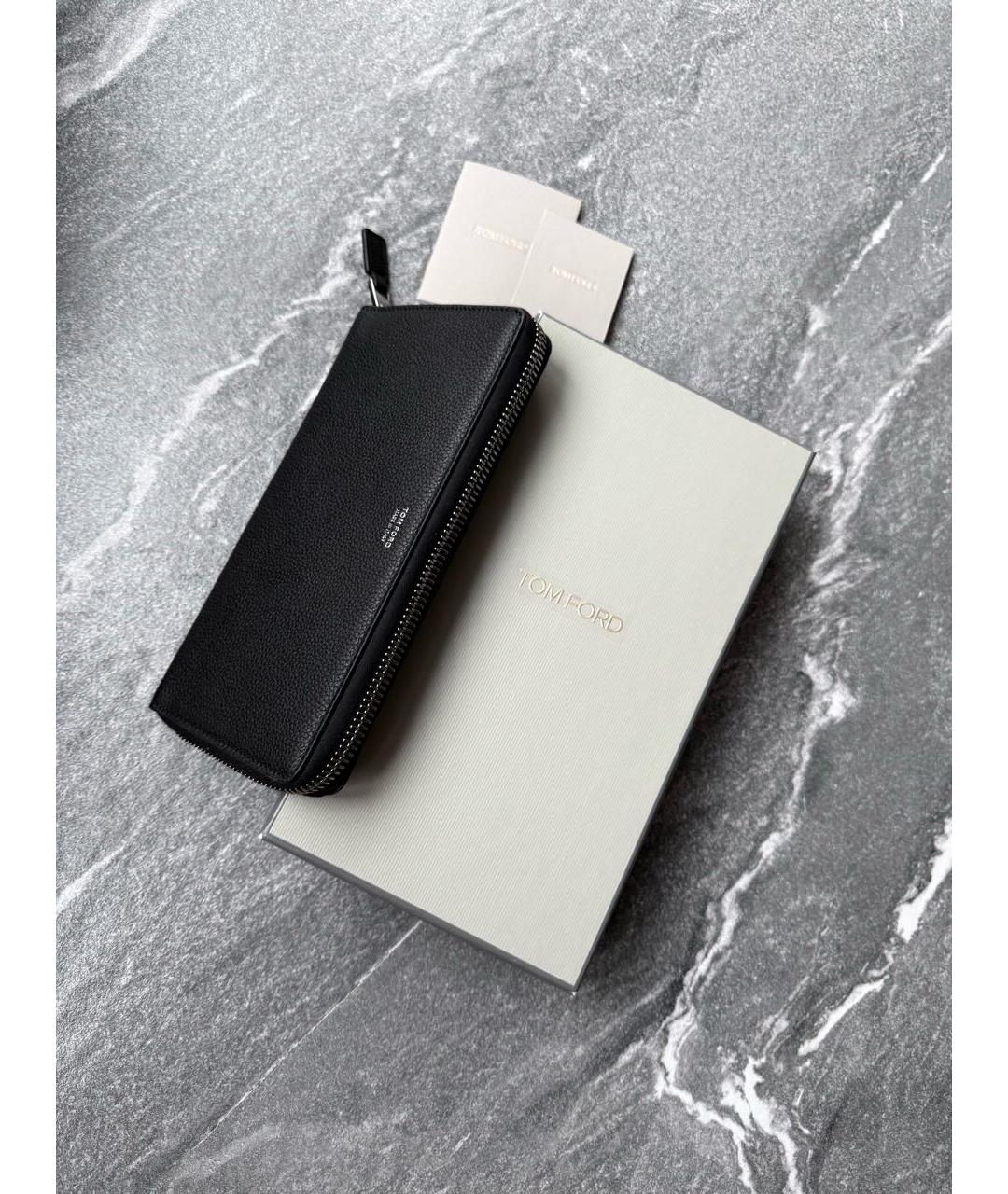TOM FORD Черный кожаный кошелек, фото 7