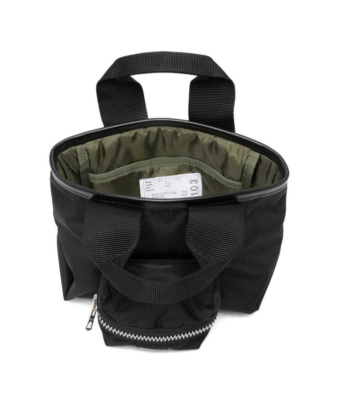 SACAI Черная синтетическая сумка тоут, фото 2