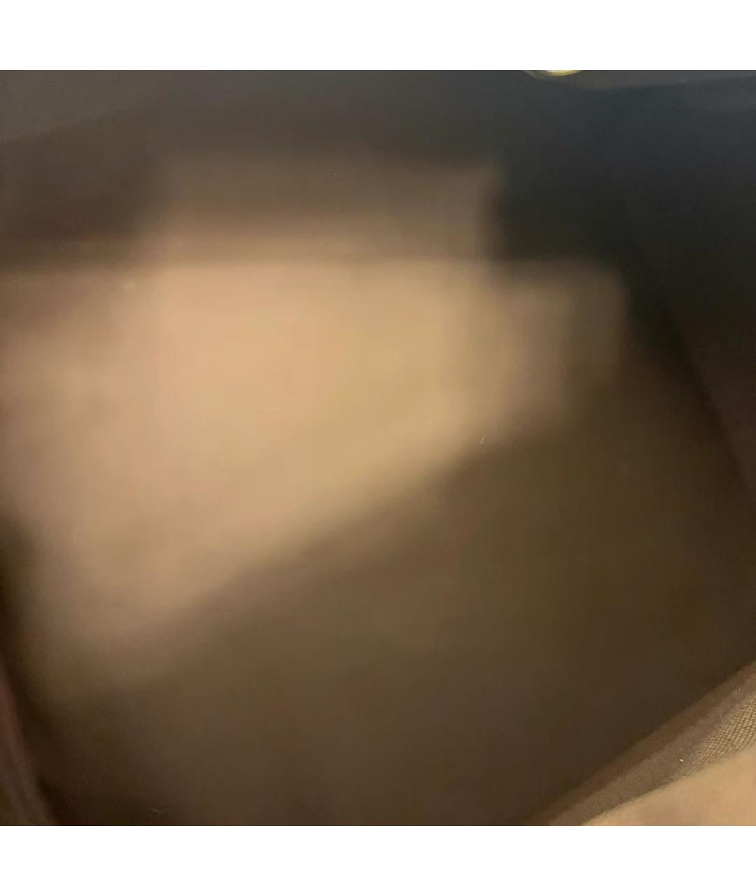 LOUIS VUITTON Коричневая кожаная сумка с короткими ручками, фото 6