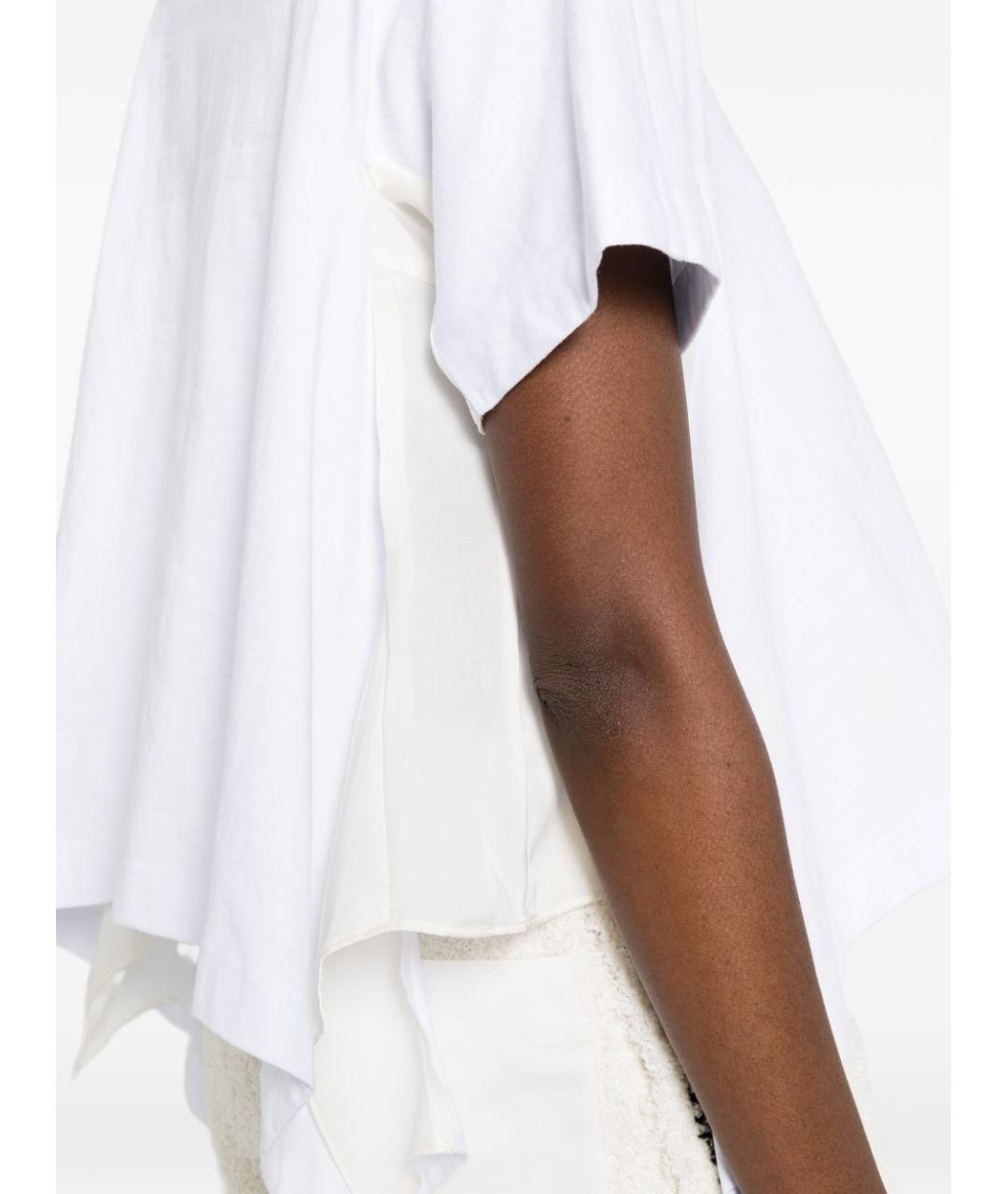 SACAI Белая хлопковая футболка, фото 2