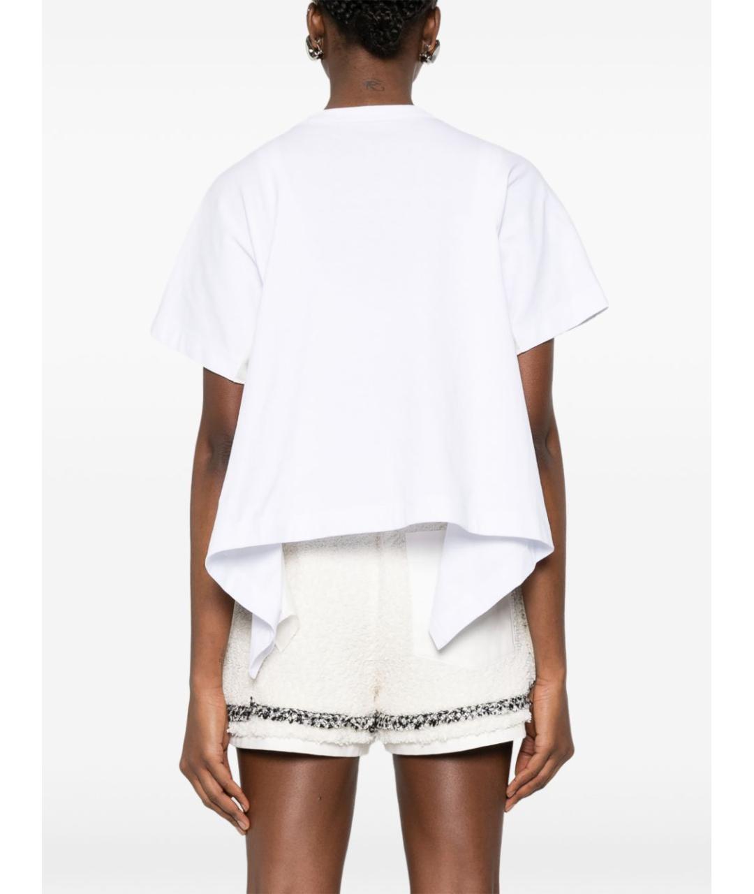 SACAI Белая хлопковая футболка, фото 3