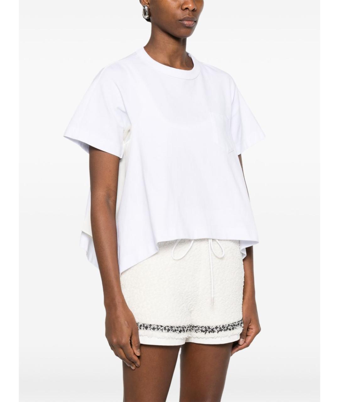 SACAI Белая хлопковая футболка, фото 4