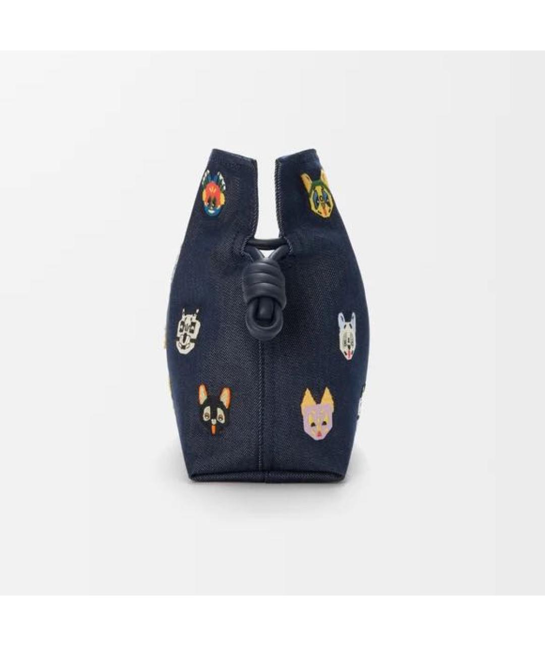 LOEWE Темно-синяя деним сумка через плечо, фото 5