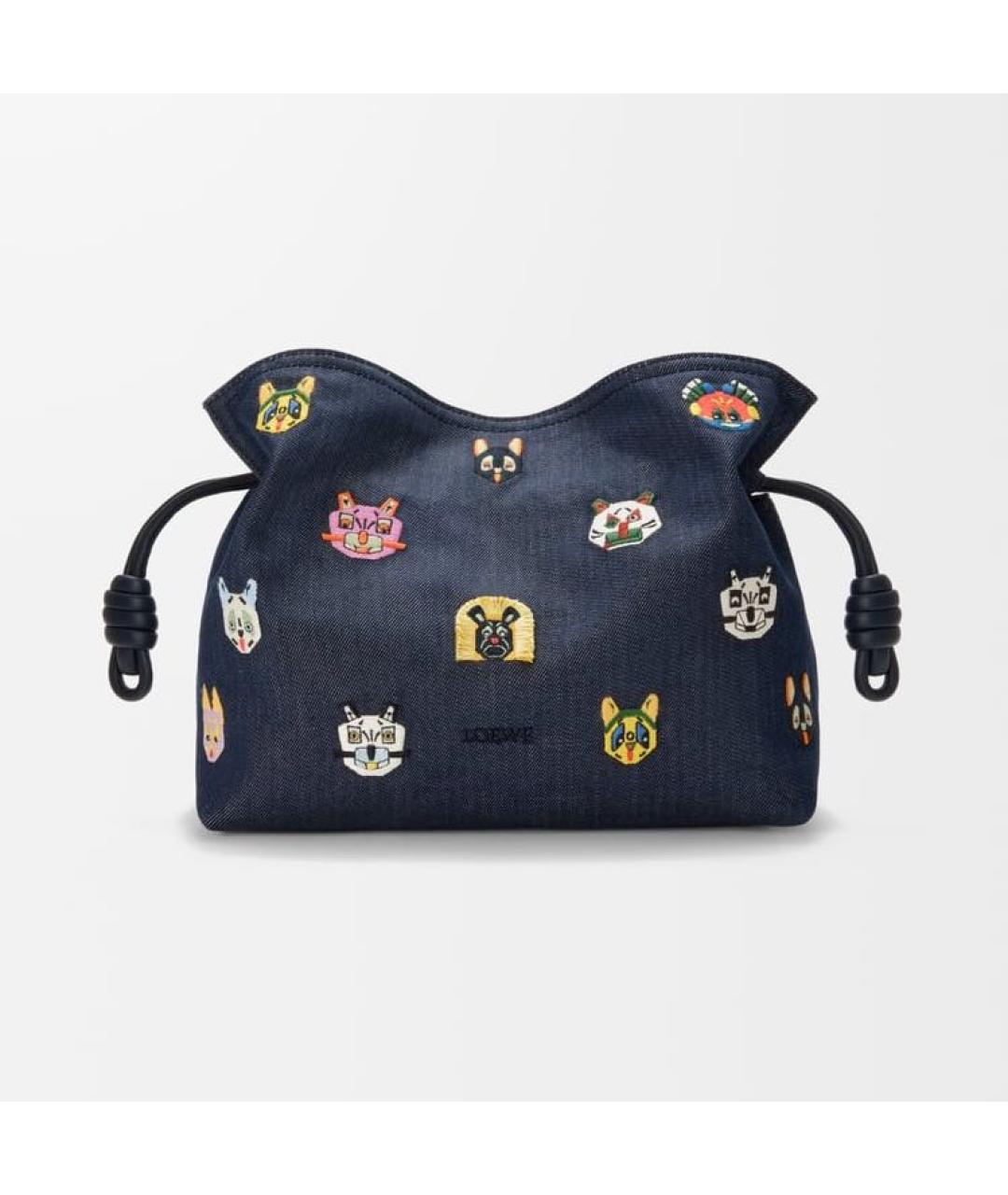 LOEWE Темно-синяя деним сумка через плечо, фото 6
