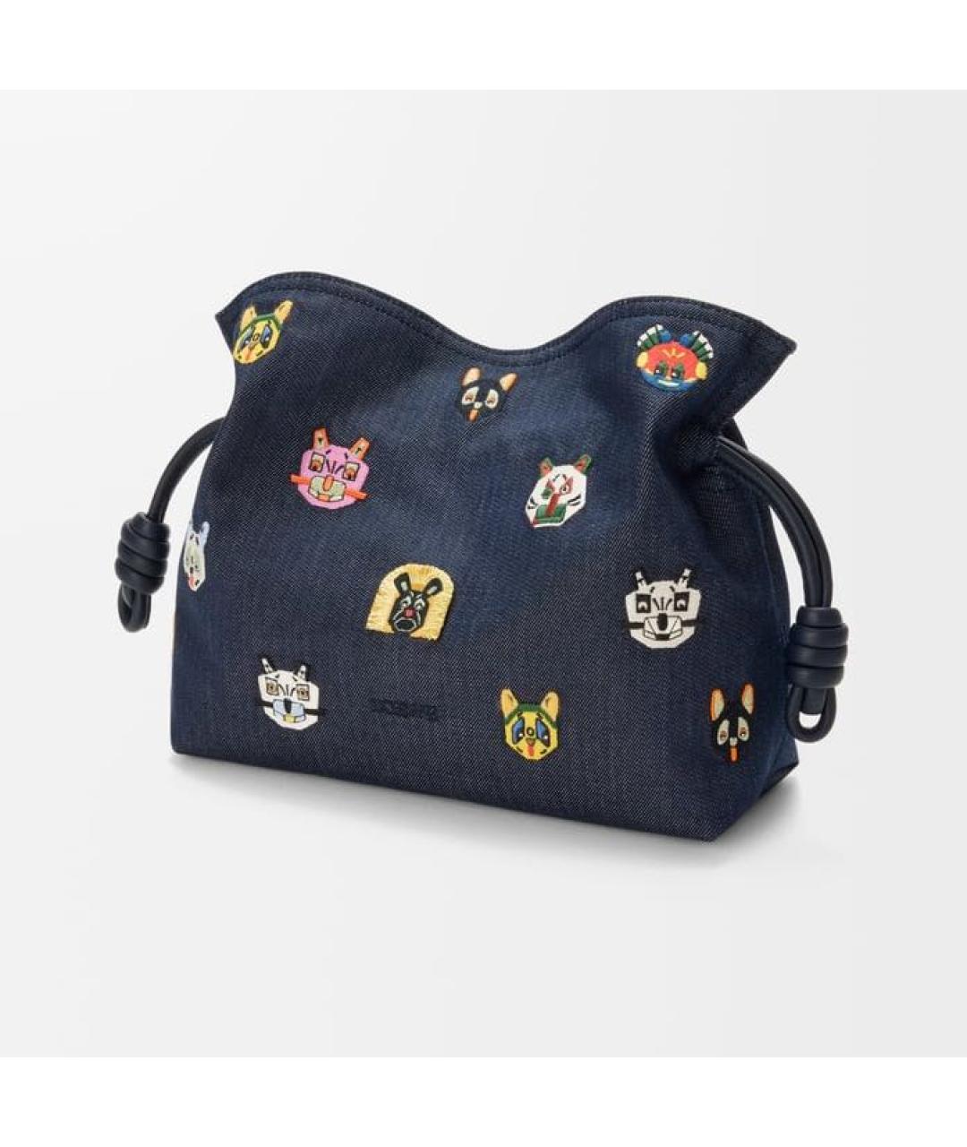 LOEWE Темно-синяя деним сумка через плечо, фото 4