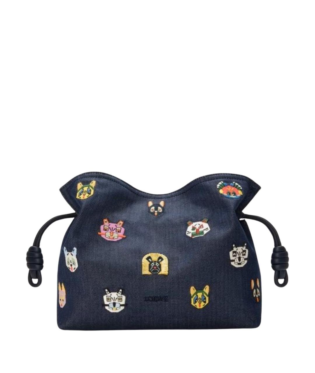 LOEWE Темно-синяя деним сумка через плечо, фото 1