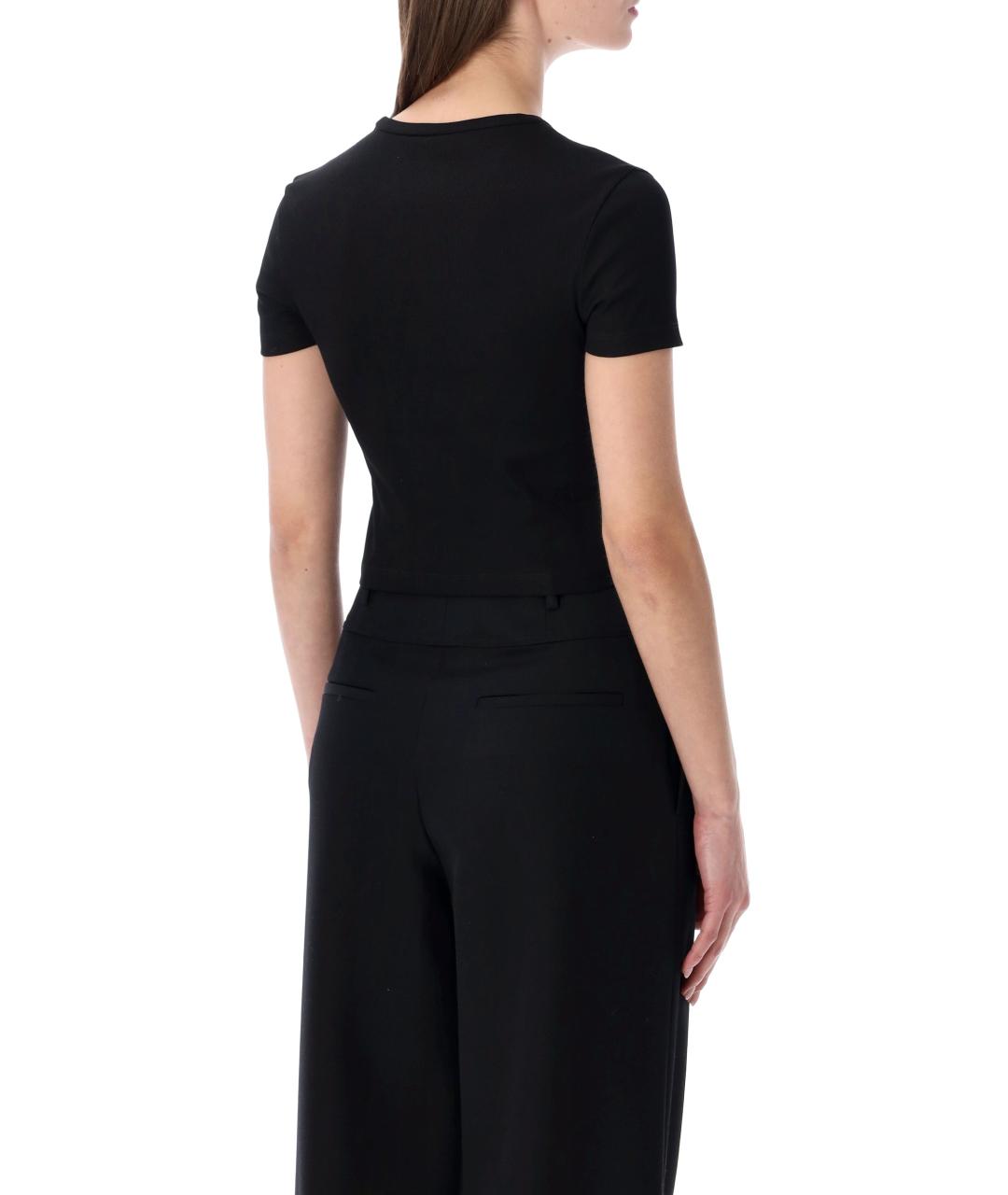 FENDI Черная хлопковая футболка, фото 2