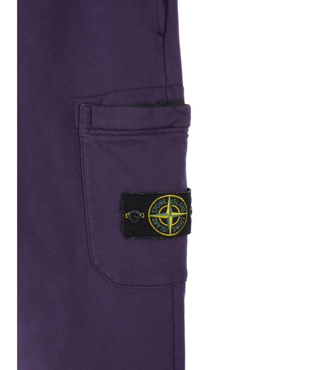 STONE ISLAND Фиолетовые хлопковые повседневные брюки, фото 4
