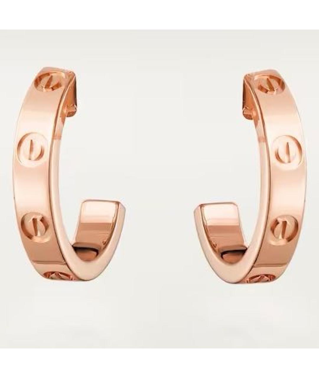 CARTIER Золотые серьги из розового золота, фото 7