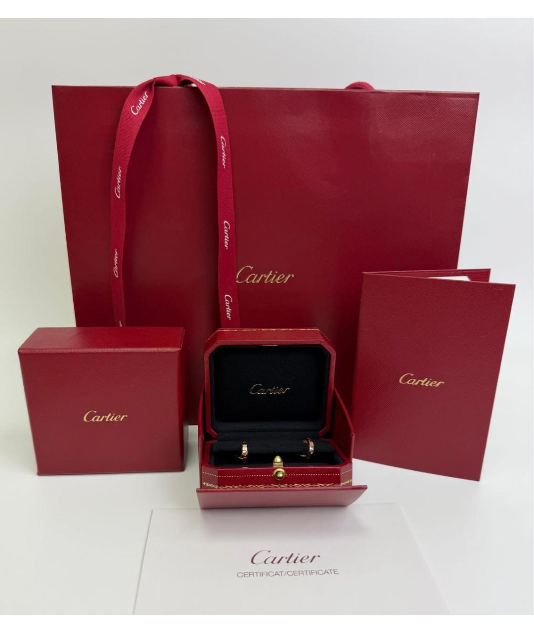 CARTIER Золотые серьги из розового золота, фото 2