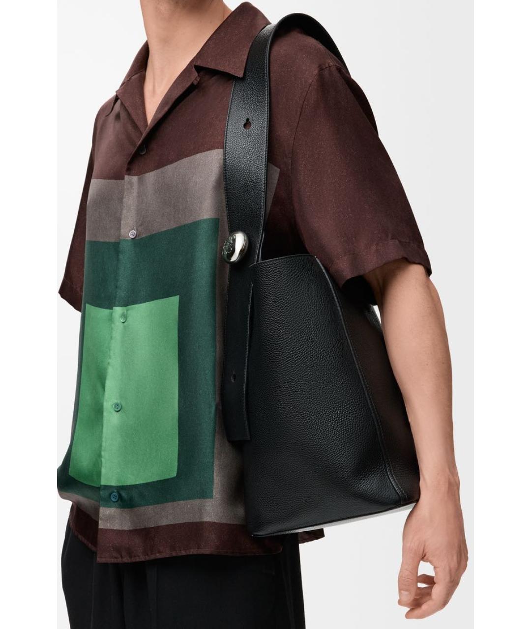 LOEWE Черная кожаная сумка через плечо, фото 3