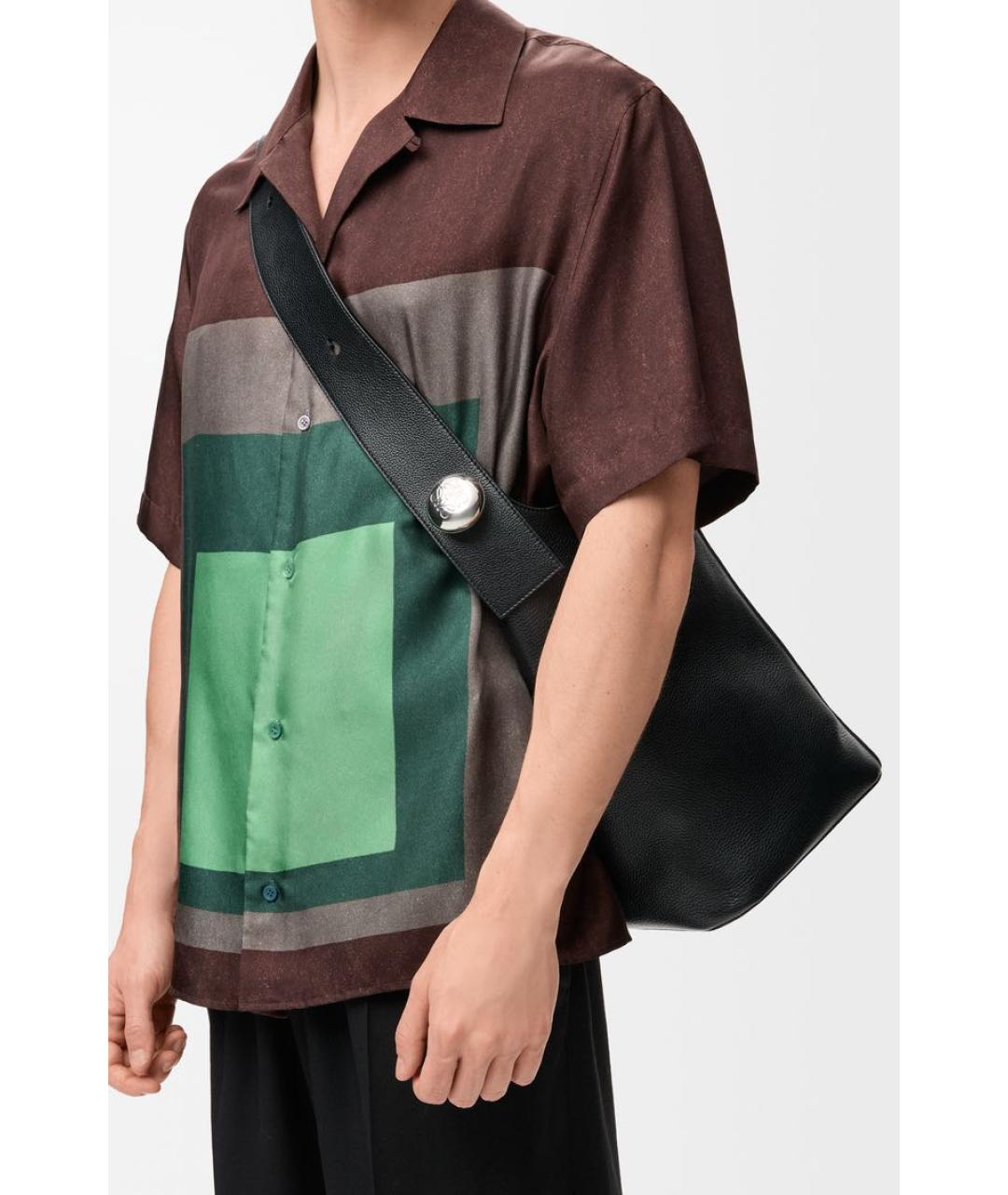 LOEWE Черная кожаная сумка через плечо, фото 2