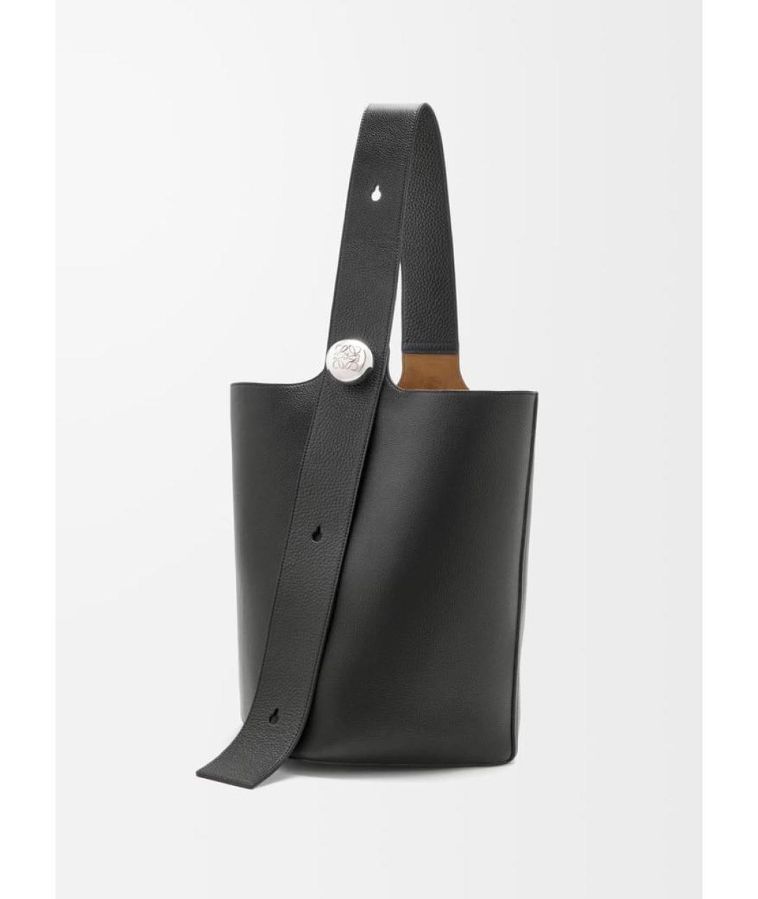 LOEWE Черная кожаная сумка через плечо, фото 6