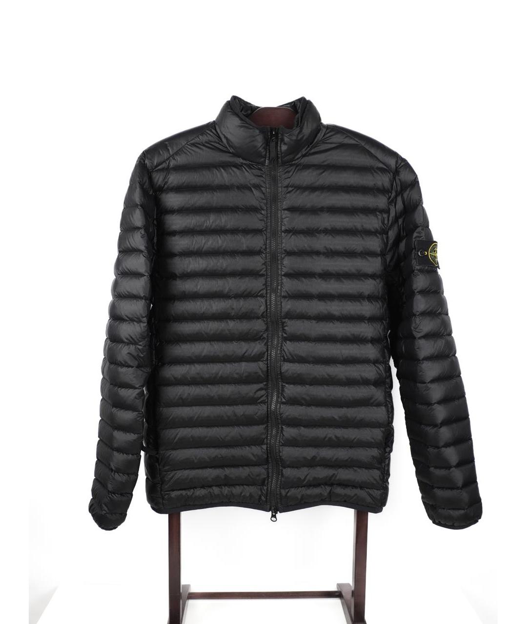 STONE ISLAND Черный полиамидовый пуховик, фото 9