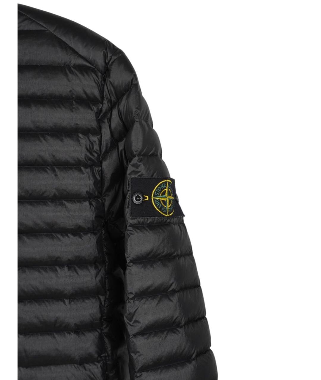 STONE ISLAND Черный полиамидовый пуховик, фото 4
