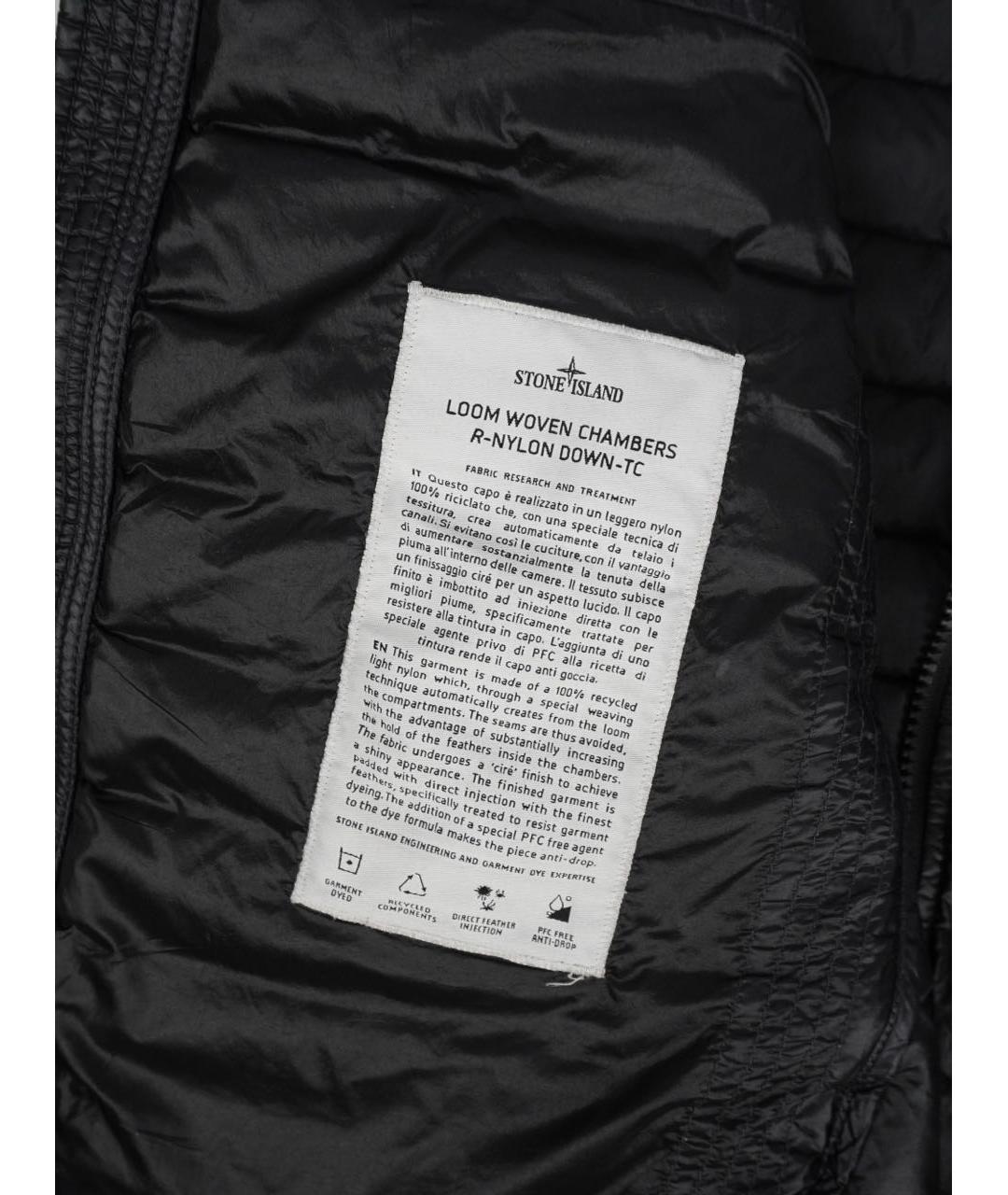 STONE ISLAND Черный полиамидовый пуховик, фото 6