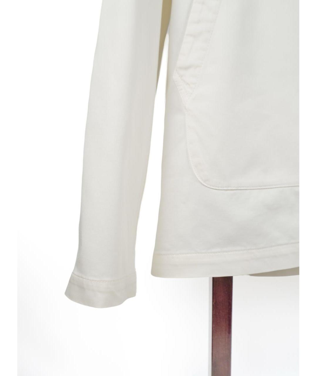 STONE ISLAND Белая хлопковая куртка, фото 5