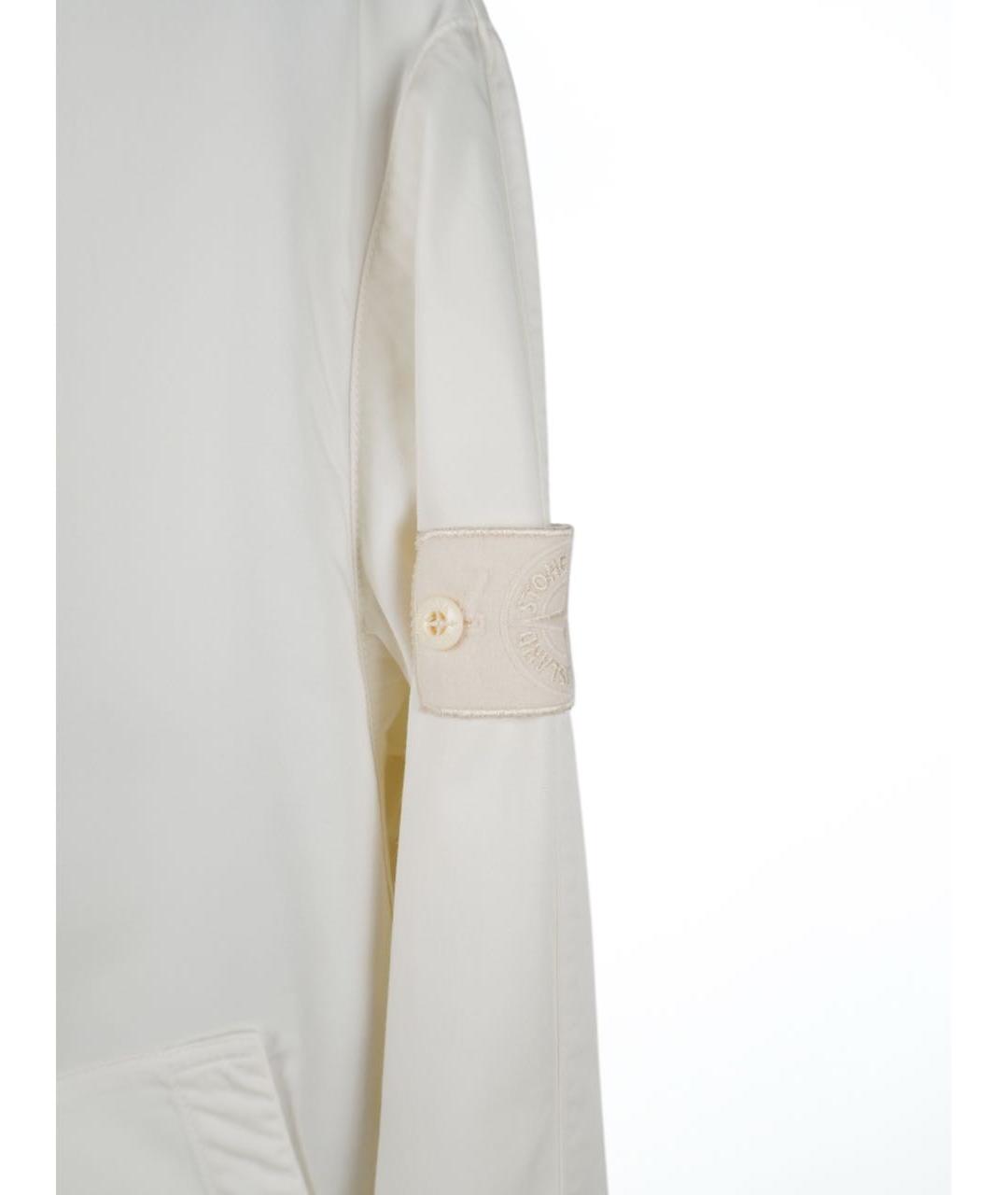 STONE ISLAND Белая хлопковая куртка, фото 4